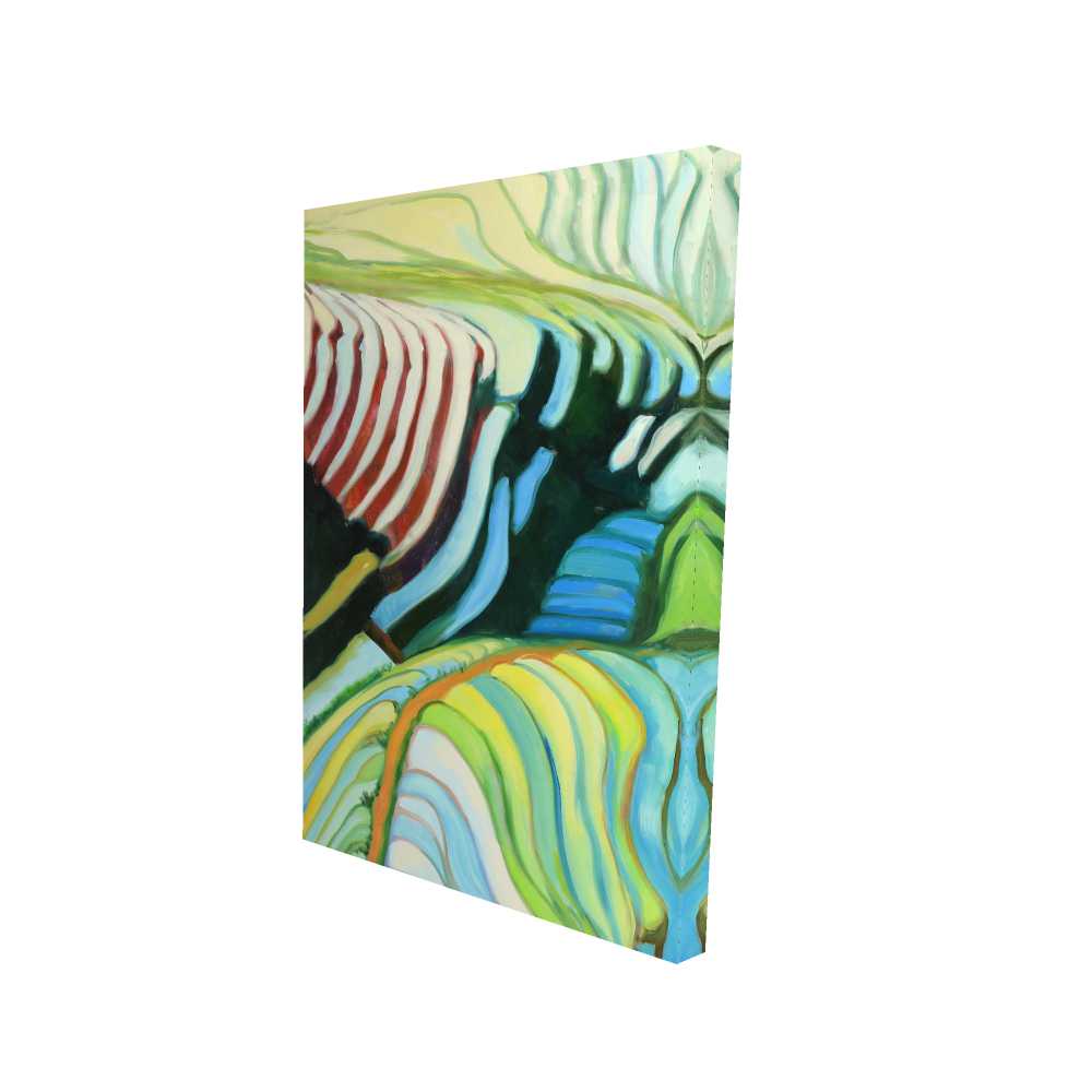 2080-3624-LA98 24 x 36 in. Terraced Rice Fields Canvas - Asian Mountains Home Decor