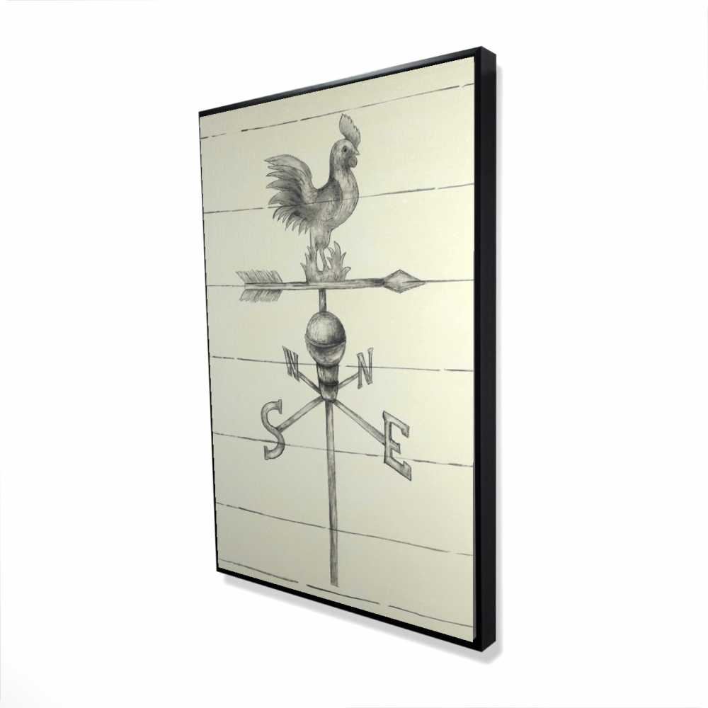 2081-3624-MI84 24 x 36 in. Vintage Weathervane - Framed Canvas Home Decor - Unique Art