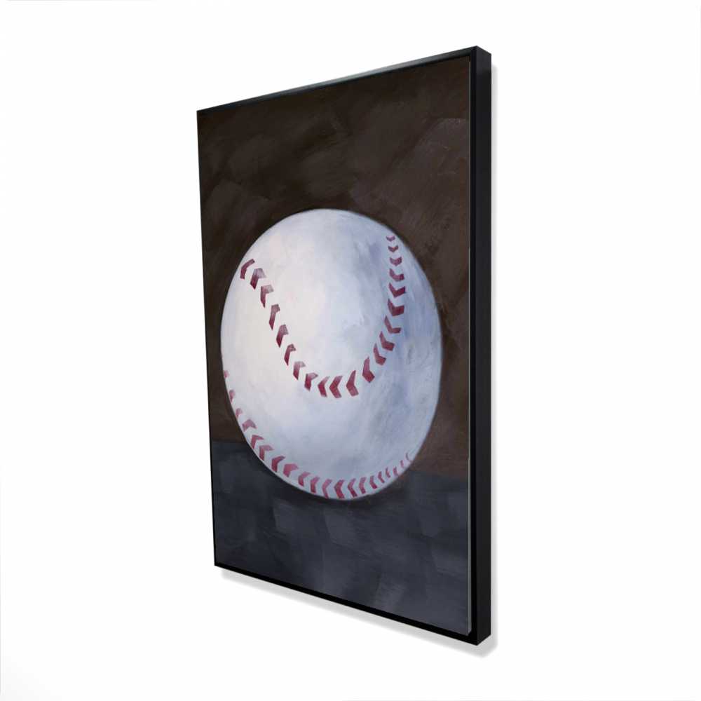 2081-3624-SP12 24 x 36 in. Baseball Ball Still Life Canvas Art - Decor Framed Print