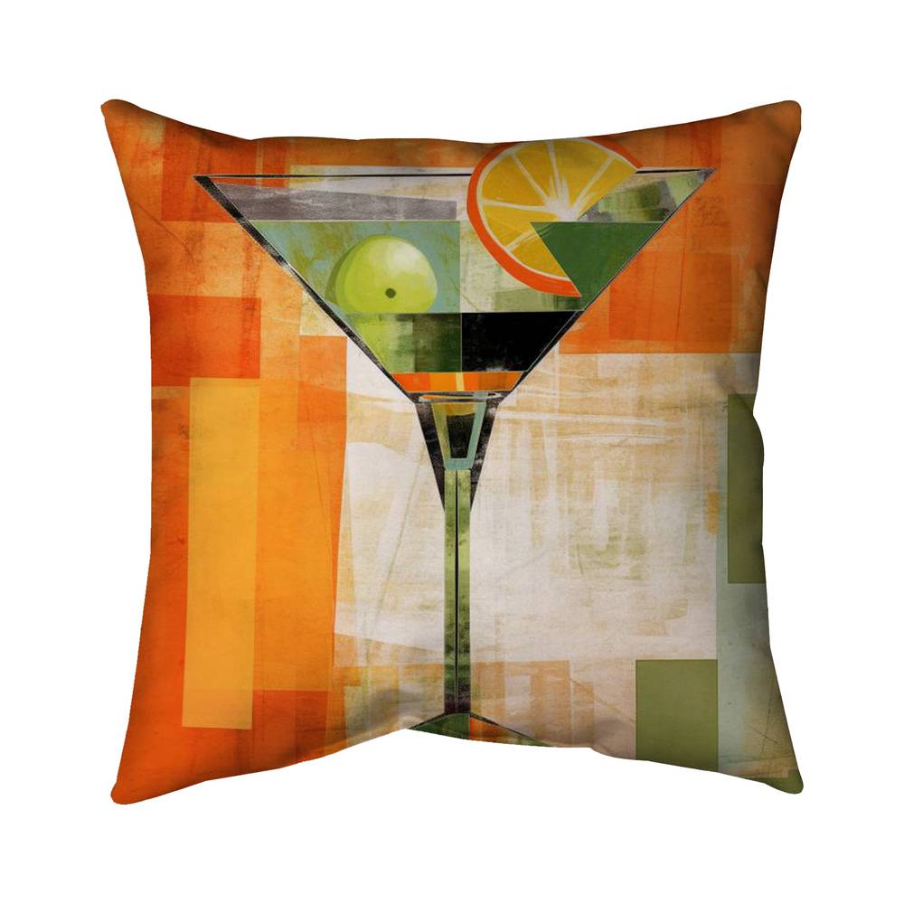 5541-2020-GA135 20 x 20 in. Cocktail Still Life Food Throw Pillow - Home Decor Insert