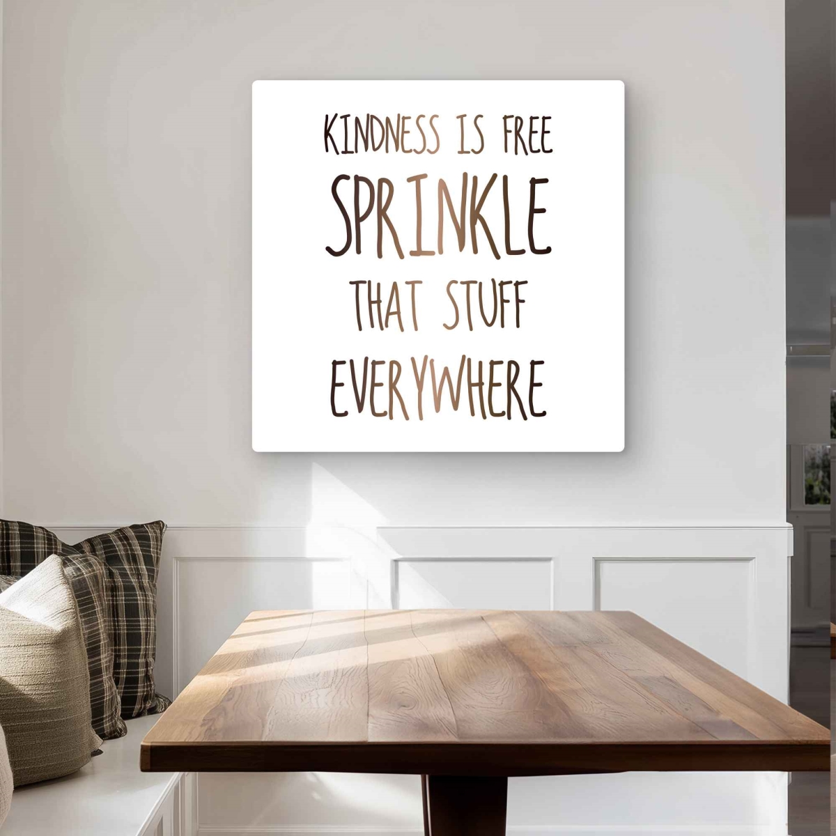 C1MP3232VFFXDX 32 x 32 in. Kindness Is Free Sprinkle That Stuff Everywhere Metal Print Wall Art