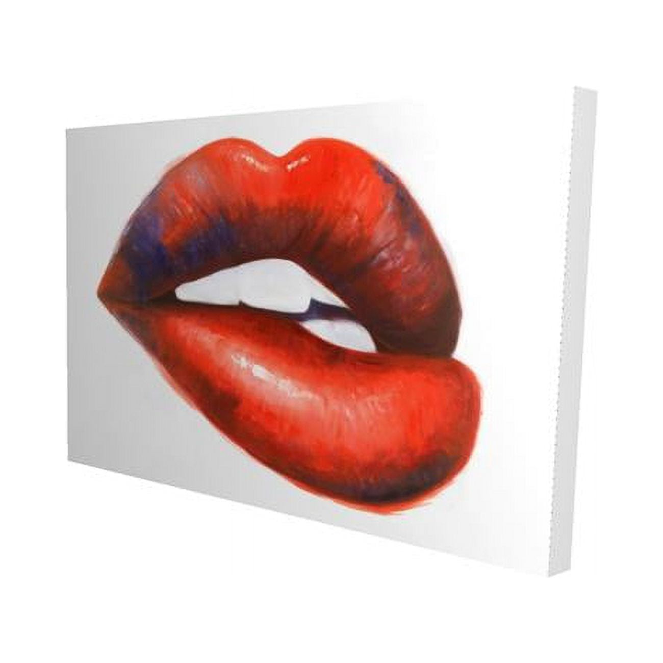 12 x 18 in. Beautiful Red Mouth-Print on Canvas