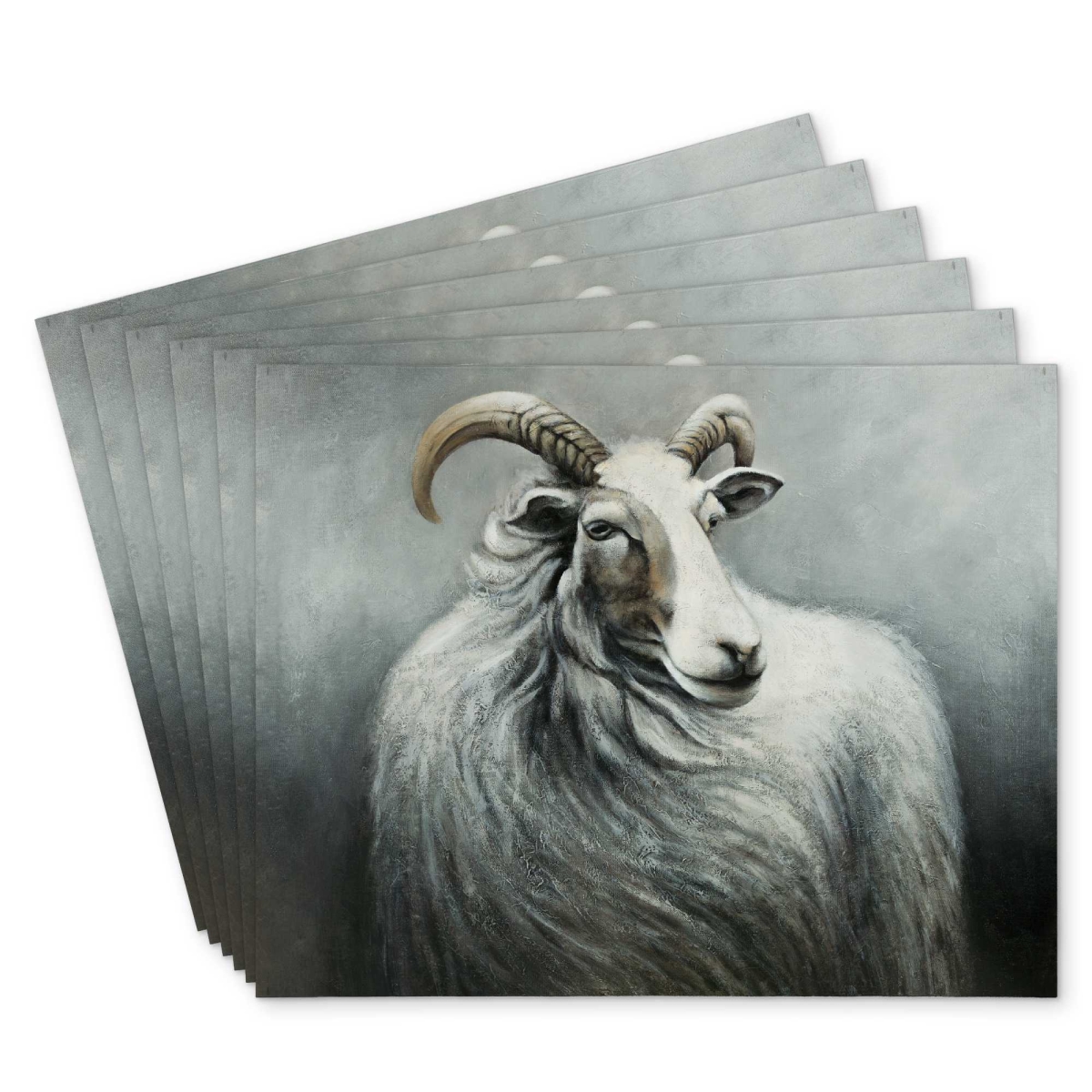 Picture of Begin Home Decor C6PP1418MQVBV4 14 x 18 in. Cashmere Goat Polyester Placemat - Stylish Home Decor - Set of 6