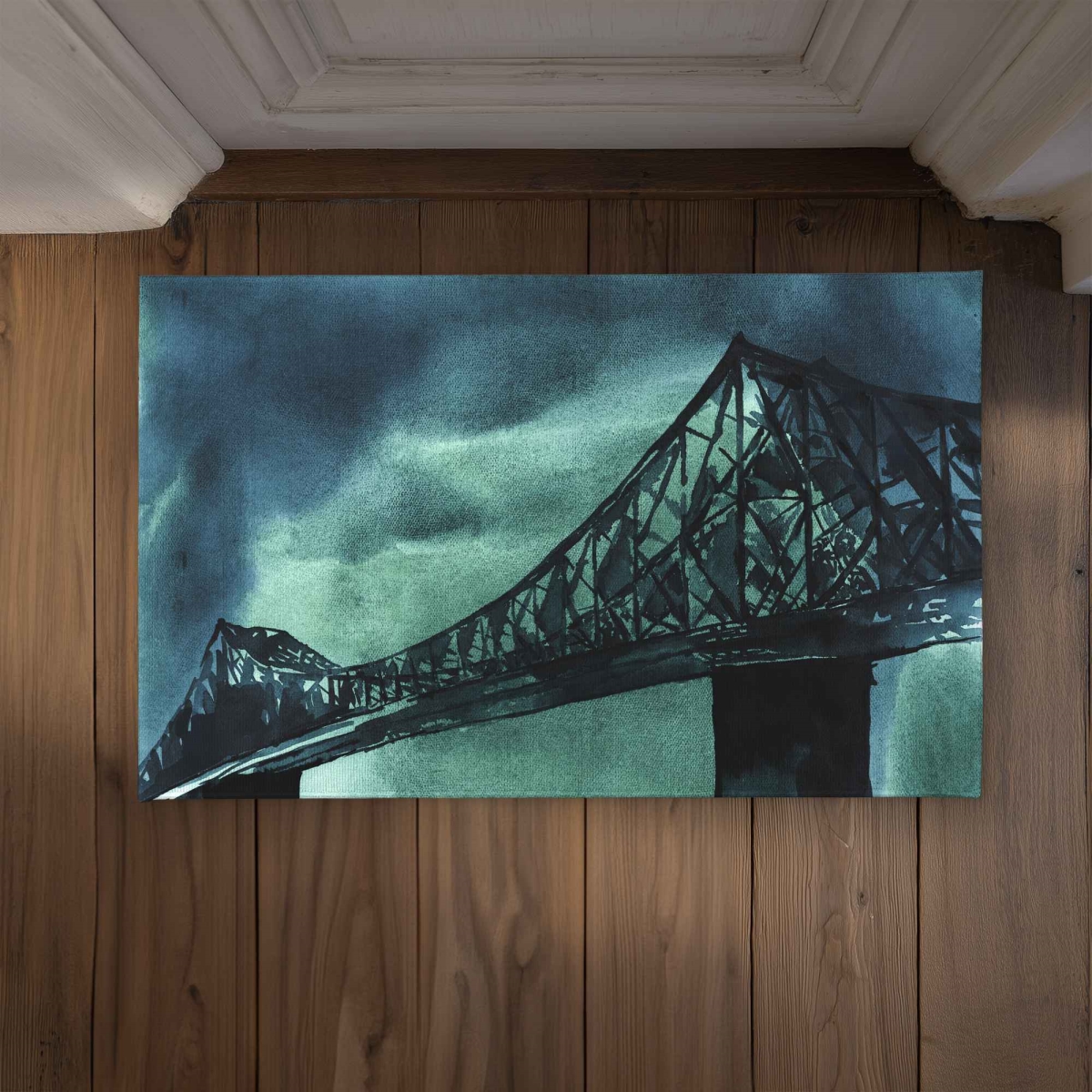 CODM2134HTCNVO 21 x 34 in. Montreal Jacques-Cartier Bridge Door Mat - Home Decor