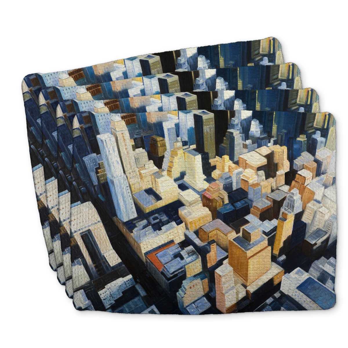 Picture of Begin Home Decor C4BP1418W96RS8 14 x 18 in. Manhattan View Empire State Building Braided Polyester Placemat - Set of 4