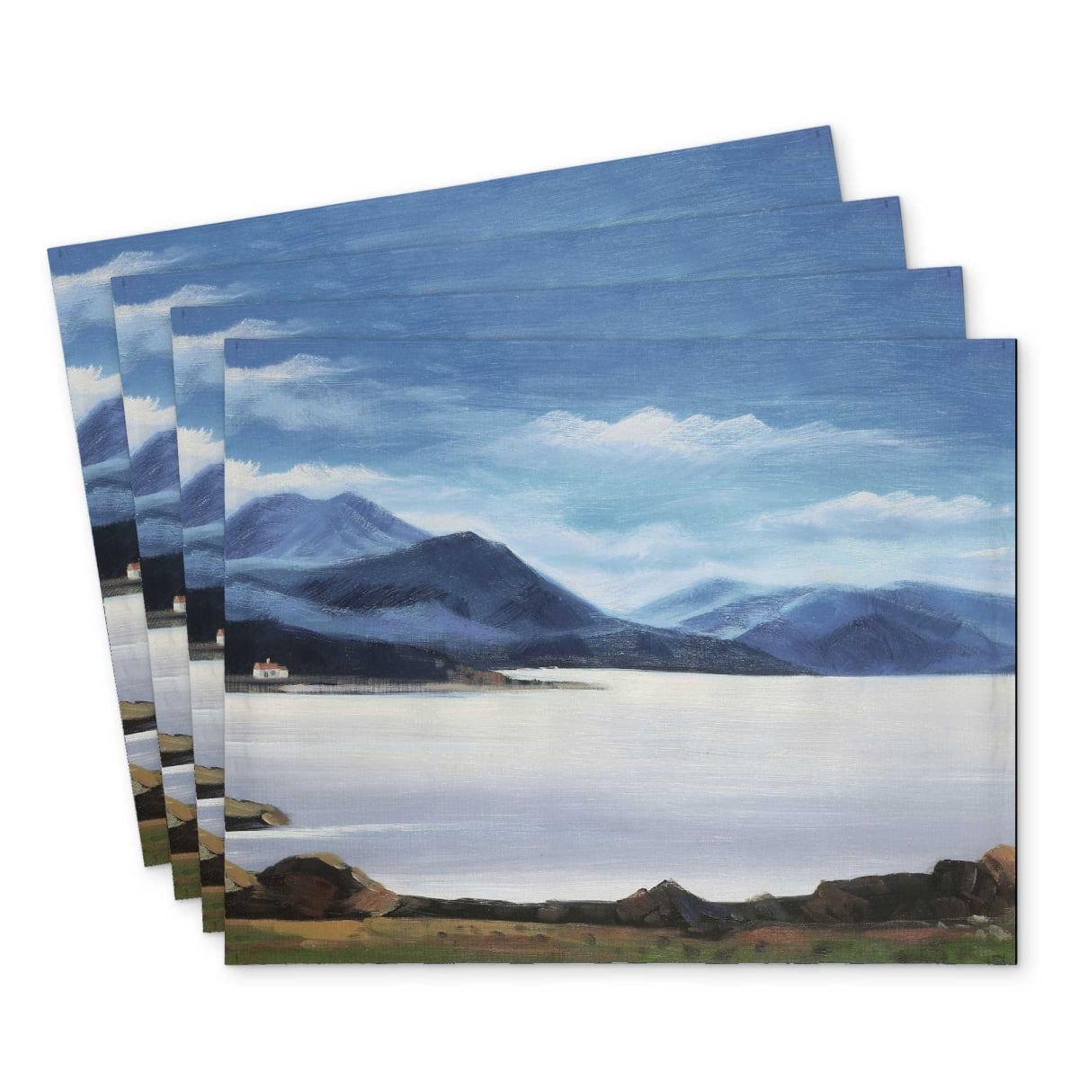 Picture of Begin Home Decor C4PP1418KWUZVV 14 x 18 in. Scottish Highlands Polyester Placemat - Beautiful Home Decor - Set of 4