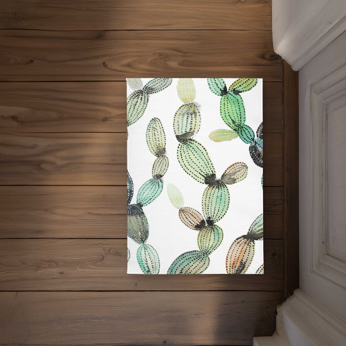 CODM1724T2KZKO 17 x 24 in. Cactus Pattern Botanical Indoor & Outdoor Door Mat - Decor