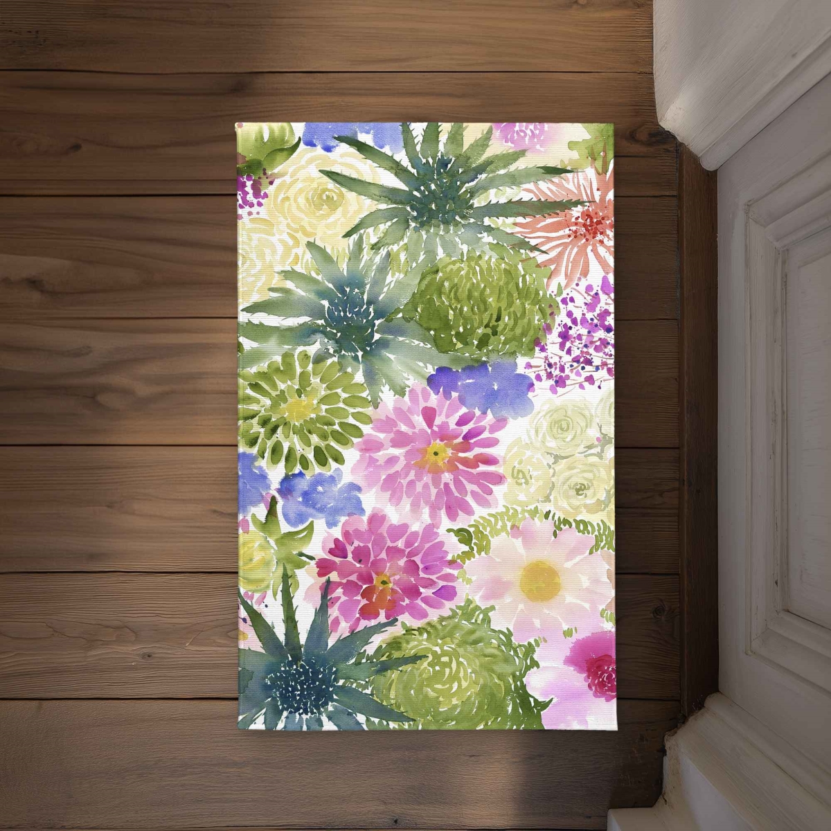 CODM2134XW5E3M 21 x 34 in. Bundle of Exotic Flowers - Cactus Door Mat for Home Decor