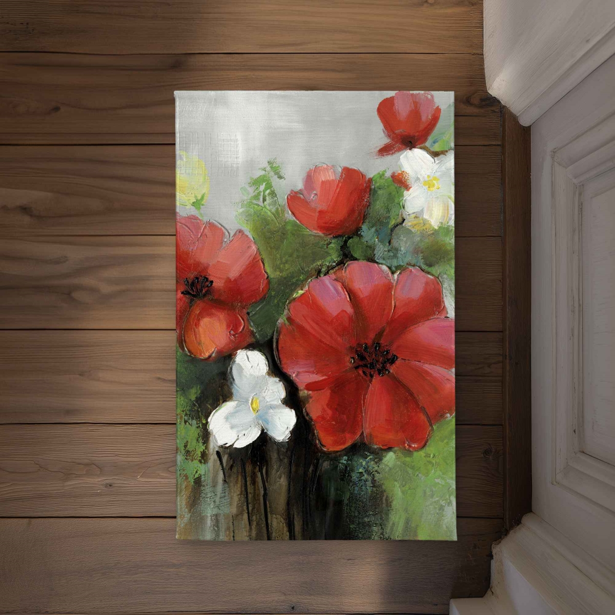 CODM2134YB1OU8 21 x 34 in. Abstract Wild Flowers Bundle - Floral Door Mat