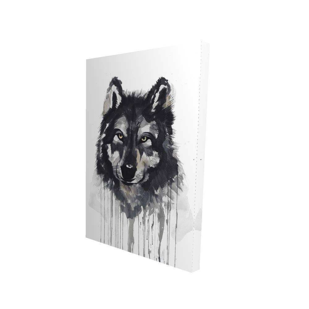 2080-3624-AN410-1 24 x 36 in. Mysterious Wolve - Rustic Wildlife Canvas for Home Decor