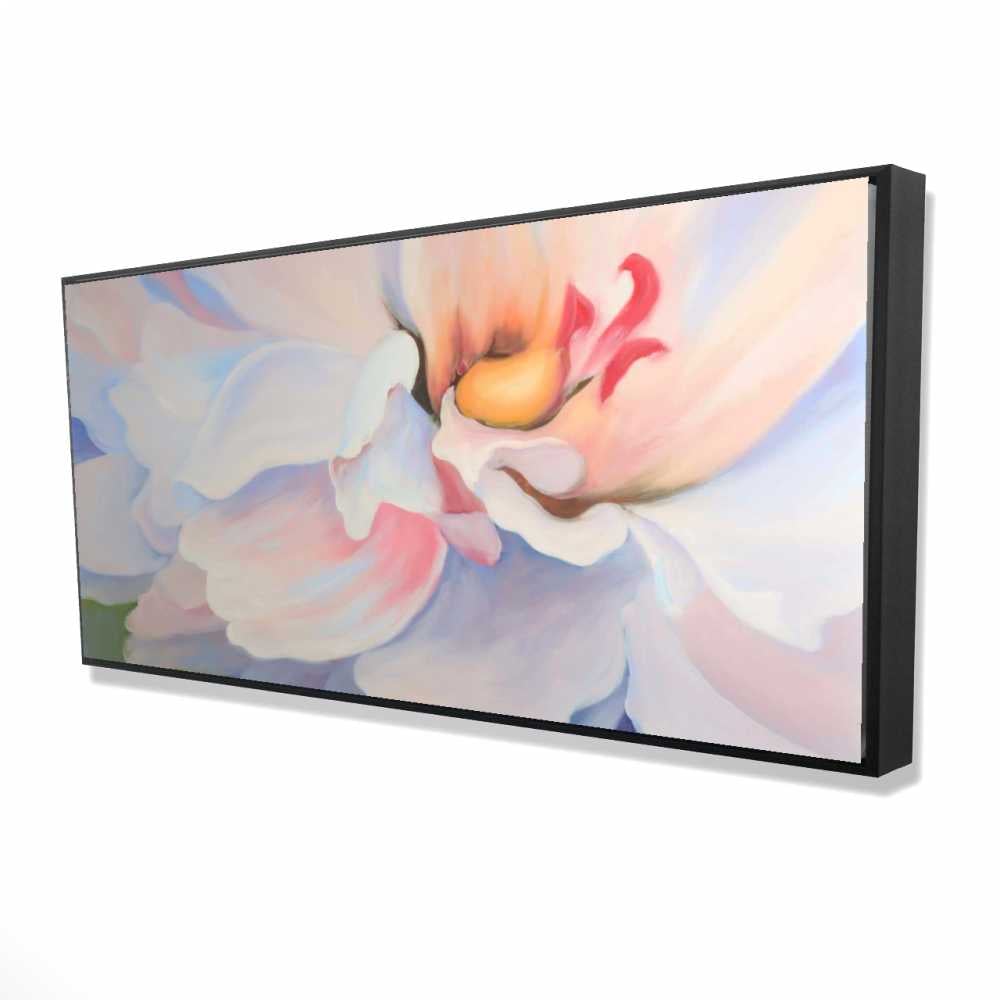 2081-2448-FL167 24 x 48 in. Pastel Colored Flower - Botanical Framed Canvas