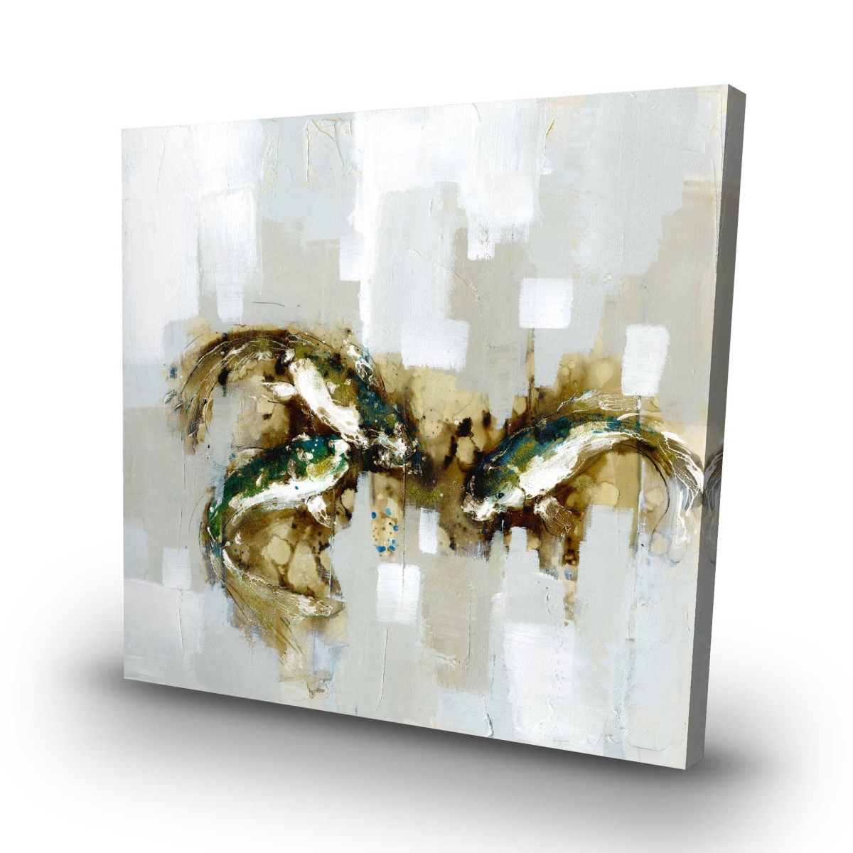 C1RC32324I9KNC 32 x 32 in. Three Abstract Koi Fish - Canvas Office Decor for Home