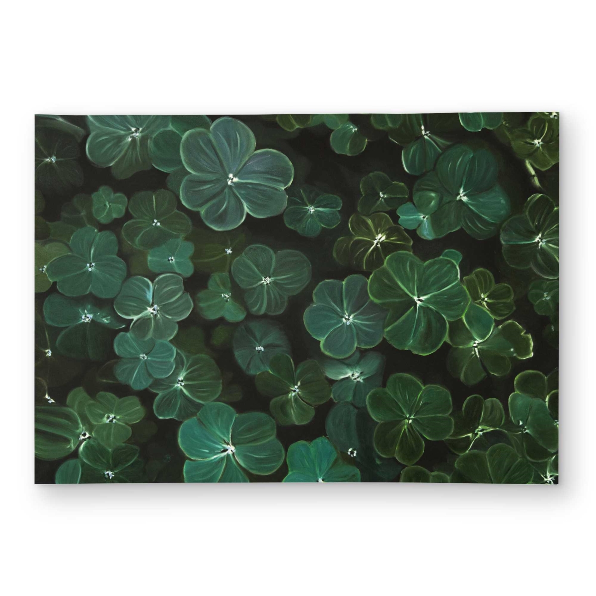 C1ROAR575D46AX 5 x 7 ft. Clovers Green Hyperrealist Outdoor Rectangle Area Rug for Home Decor