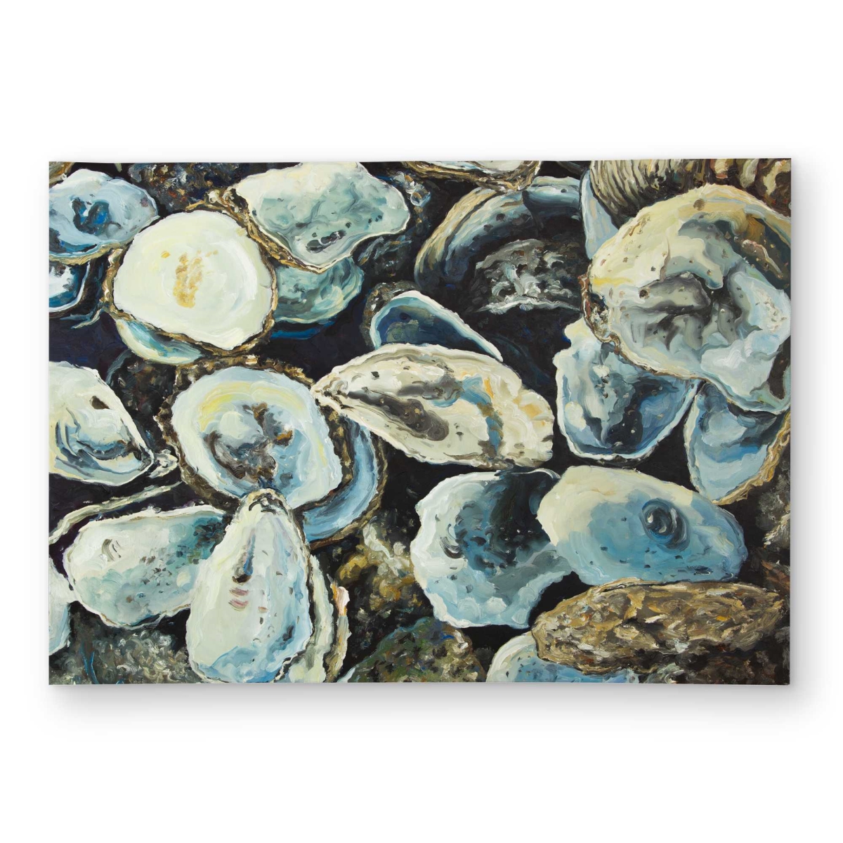 C1ROAR577GISBA 5 x 7 ft. Oyster Shells - Gastronomy Blue Outdoor Rectangle Area Rug