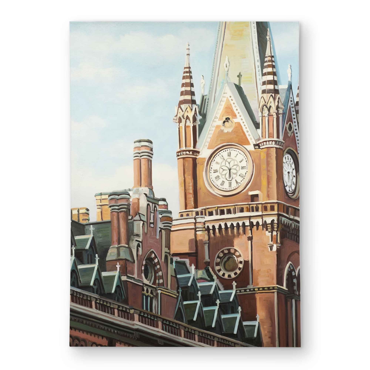C1ROAR57AHR1PA 5 x 7 ft. St-Pancras Station London Architecture Brown Outdoor Rectangle Area Rug