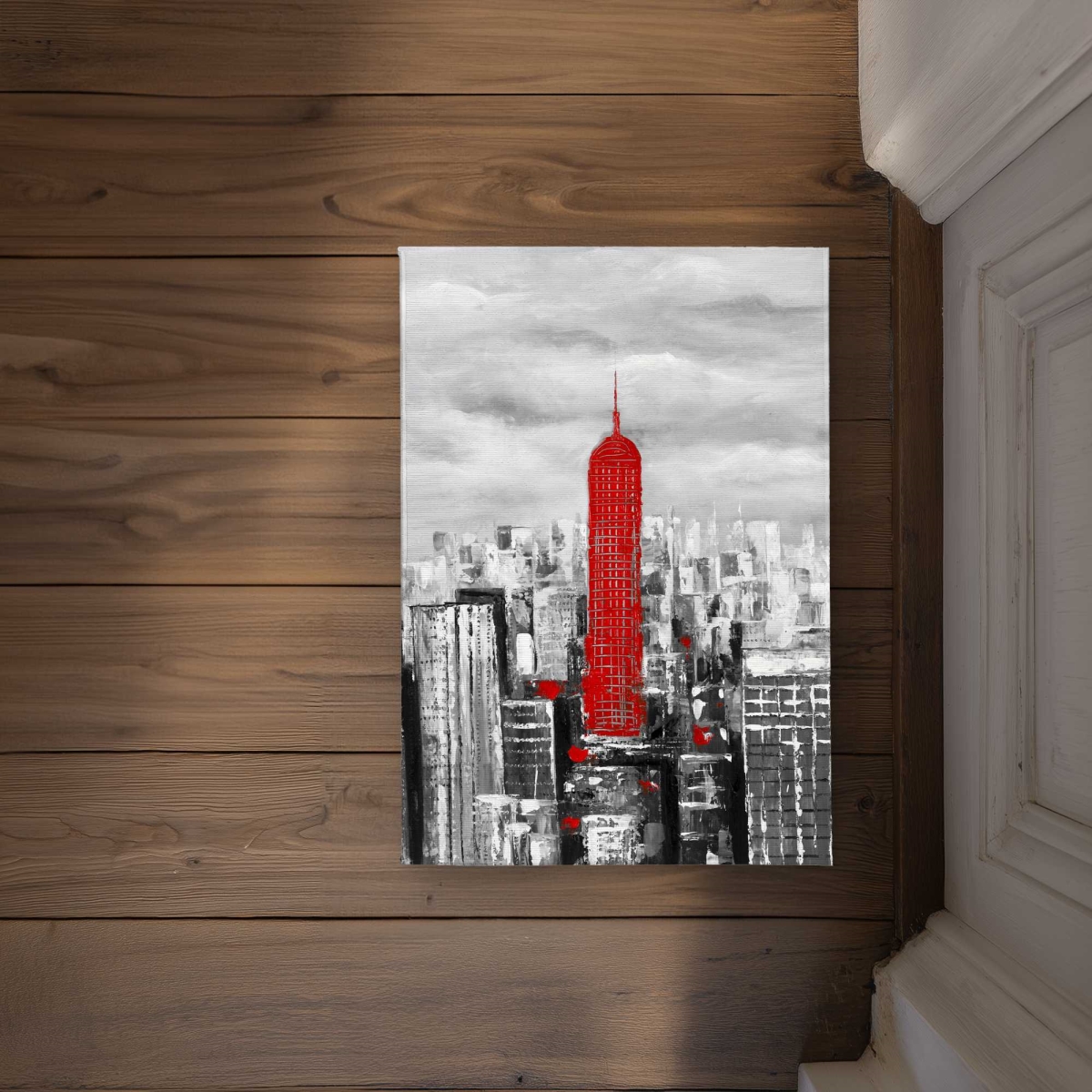 CODM17248BO2AB 17 x 24 in. Empire State Building Door Mat - Cities White Home Decor