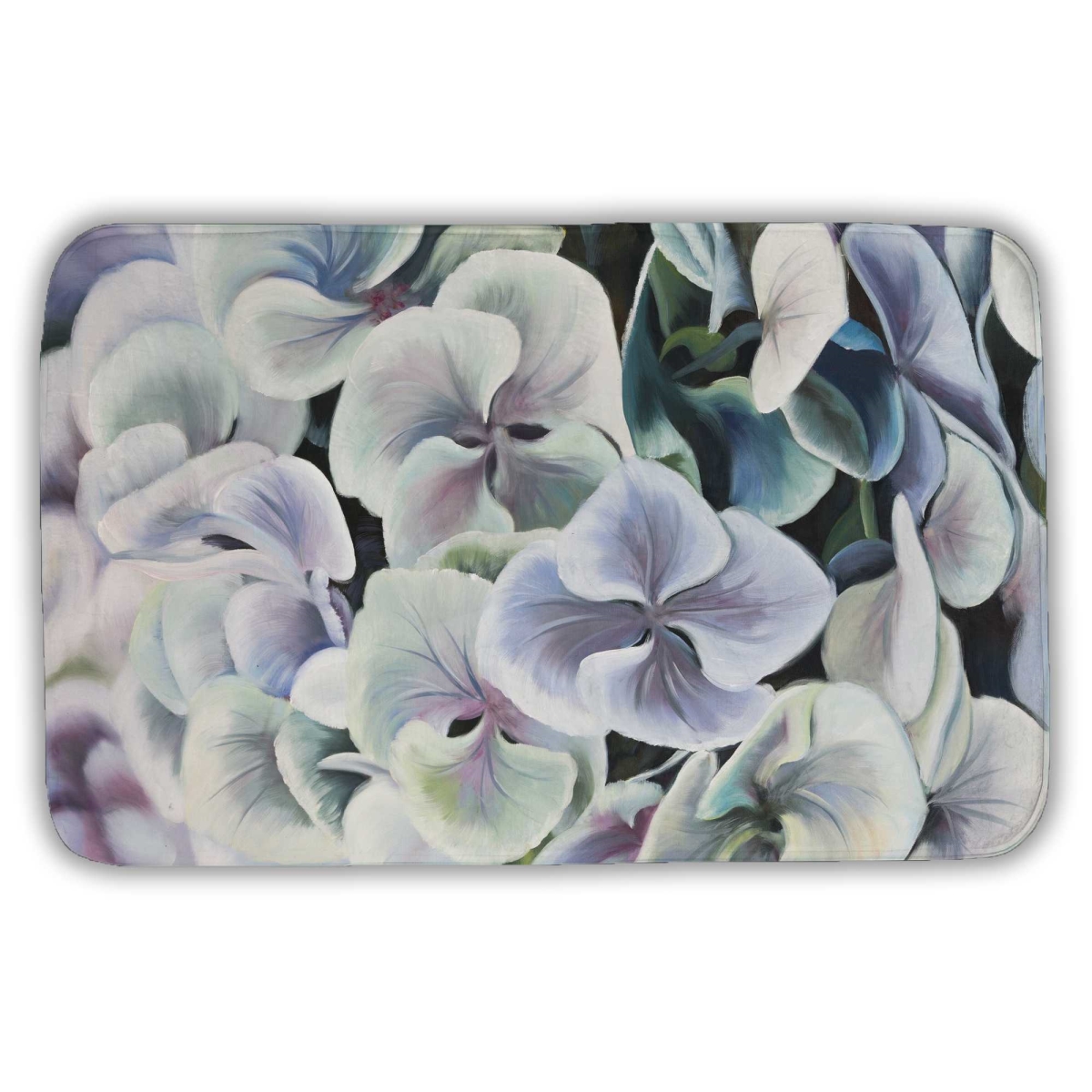 C1BM21348D79W1 21 x 34 in. Colorful Hydrangea Flowers Bath Mat - Rustic Floral Decor