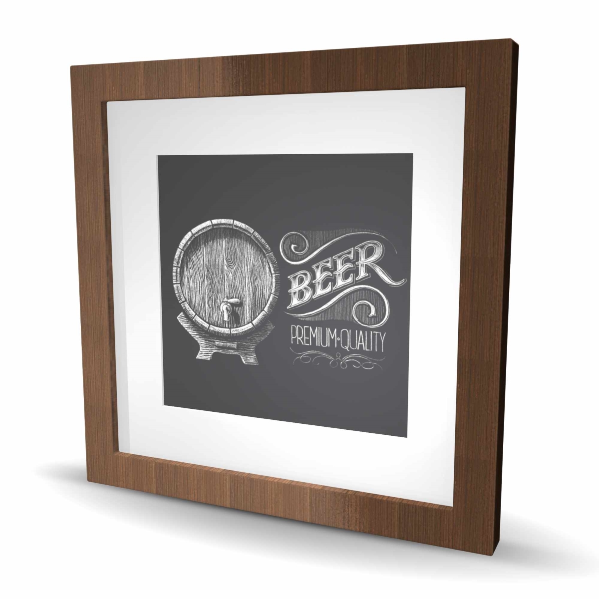 C1FM161631U3YM 16 x 16 in. Old Beer Sign - Man Cave Decor - Framed Print Wall Art by Art Firm