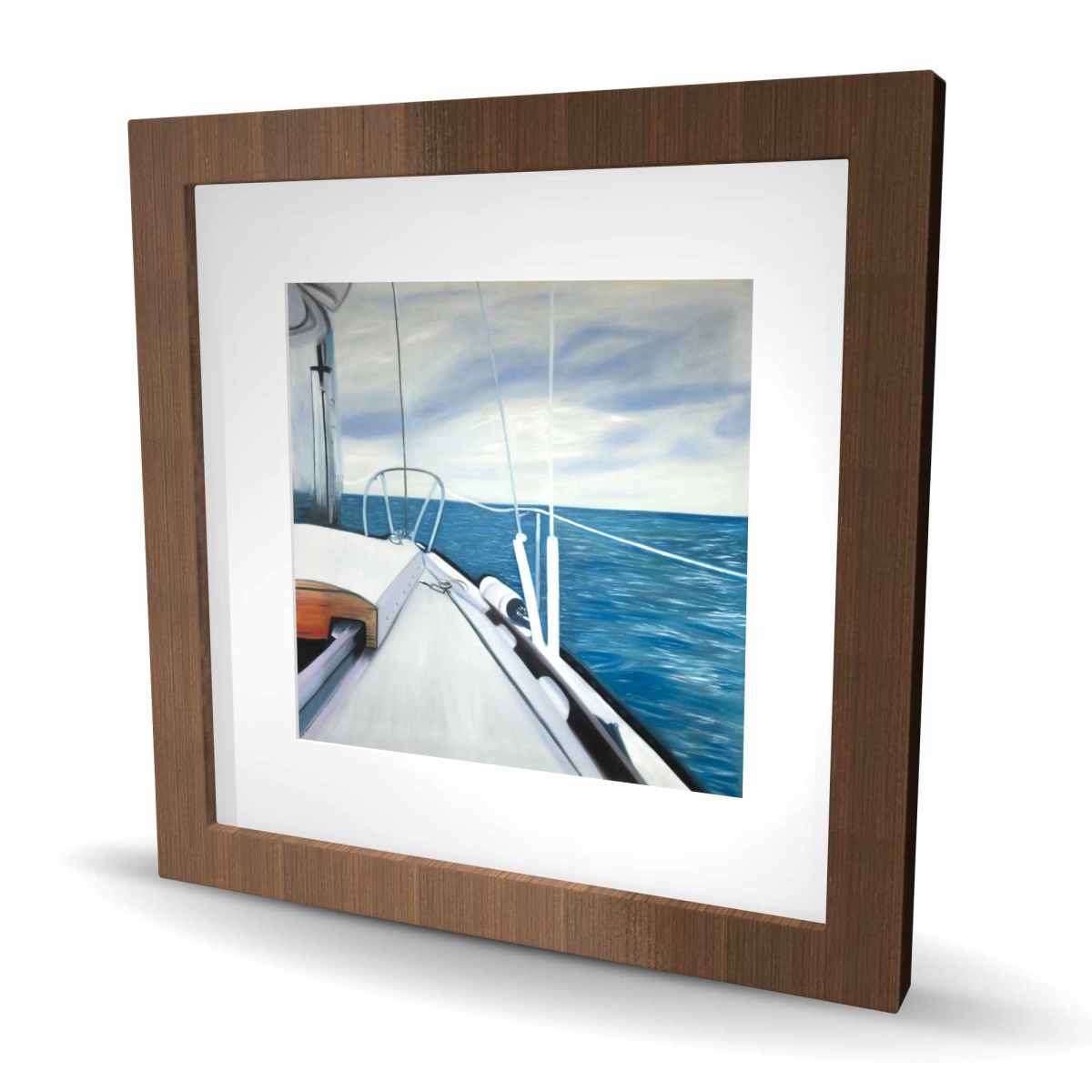 C1FM16167ECI2I 16 x 16 in. Sail on the Water - Coastal Bathroom Print Wall Art - Home Decor Art