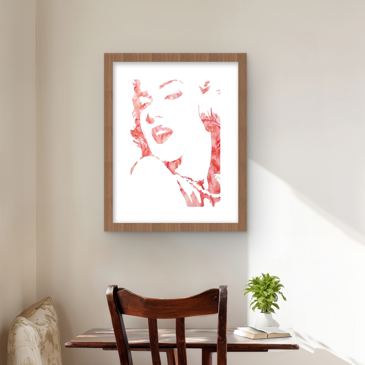 C1FM1620MJ16SH 16 x 20 in. Glamor Marilyn Monroe Flowers Romantic Framed Matted Print Wall Art