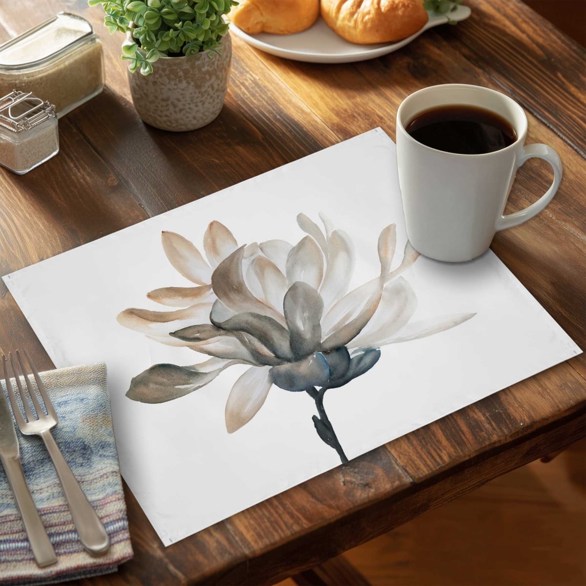 Picture of Begin Home Decor C6PP14181N3EU3 14 x 18 in. Softness Polyester Placemat - Stylish Home Decor Essential - Set of 6