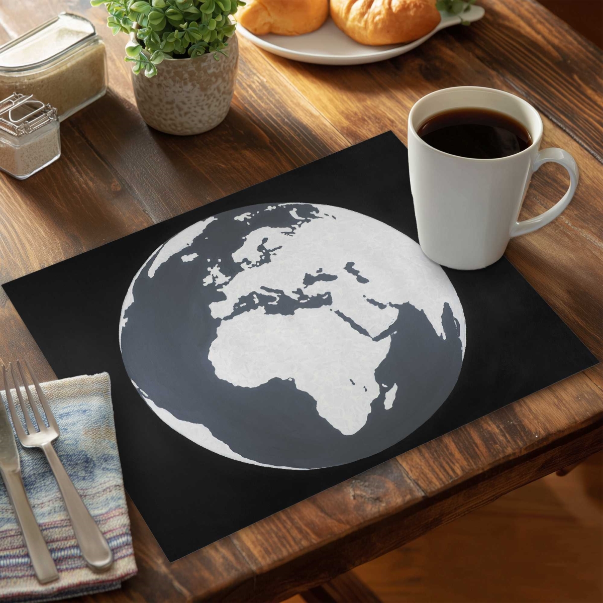 Picture of Begin Home Decor C6PP1418C4YPM2 14 x 18 in. Earth Polyester Placemat - Stylish Home Decor Essential - Set of 6