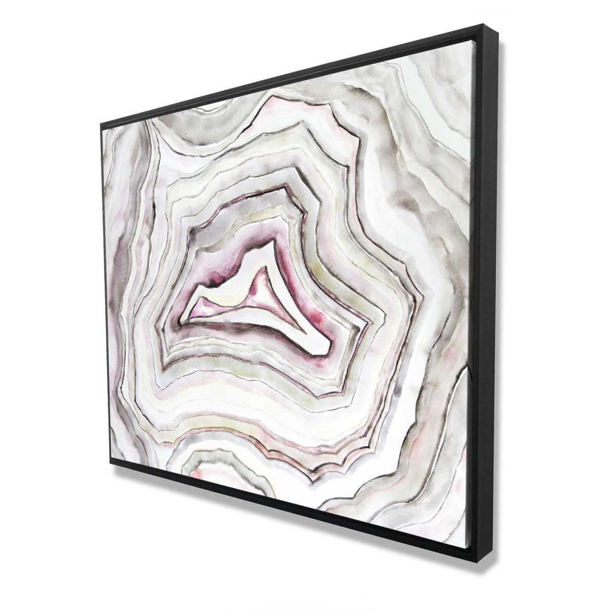 C1FC4860GB0ODY 48 x 60 in. Geode Beige Pattern Framed Canvas - Elegant Decor Accent