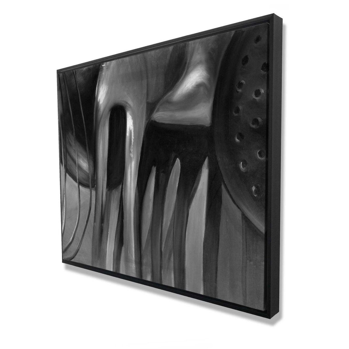 C1FC4860UNKHZI 48 x 60 in. Kitchen Tools - Hyperrealist Gray Framed Canvas Home Decor