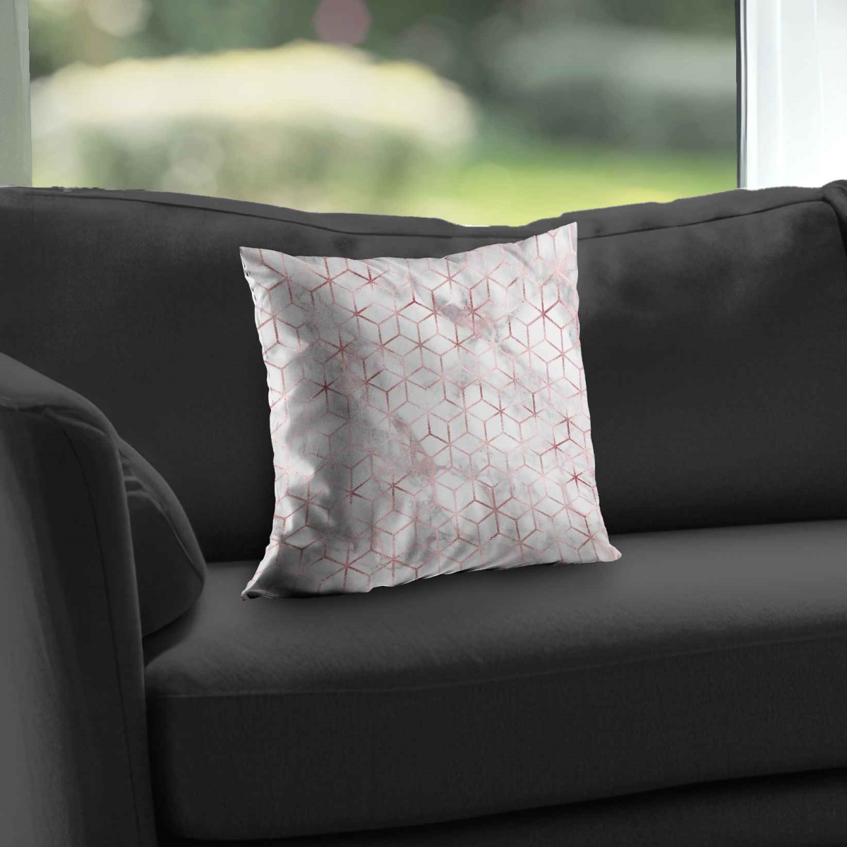 C1PC1414TBM2E8 14 x 14 in. Symmetry Patterns White Poly Twill Throw for Home Decor