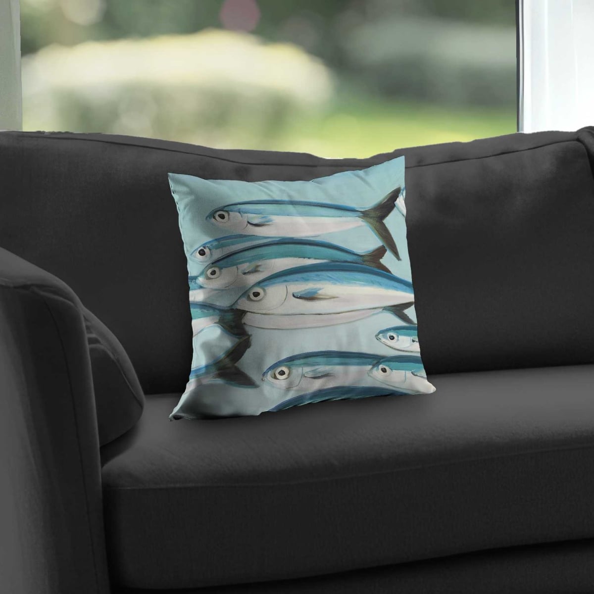 C1PC1414WN72PQ 14 x 14 in. Caesio Caerulaurea Throw - Coastal Poly Twill Home Decor