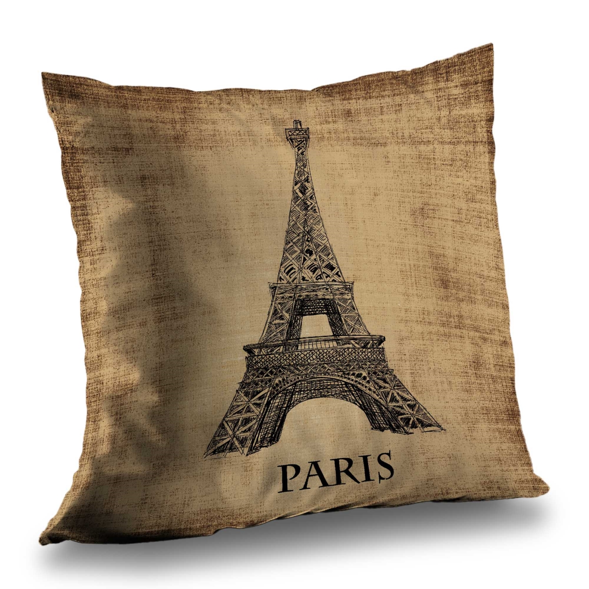 C1PC1414XMDZXT 14 x 14 in. Eiffel Tower Illustration - Building Office Poly Twill Throw