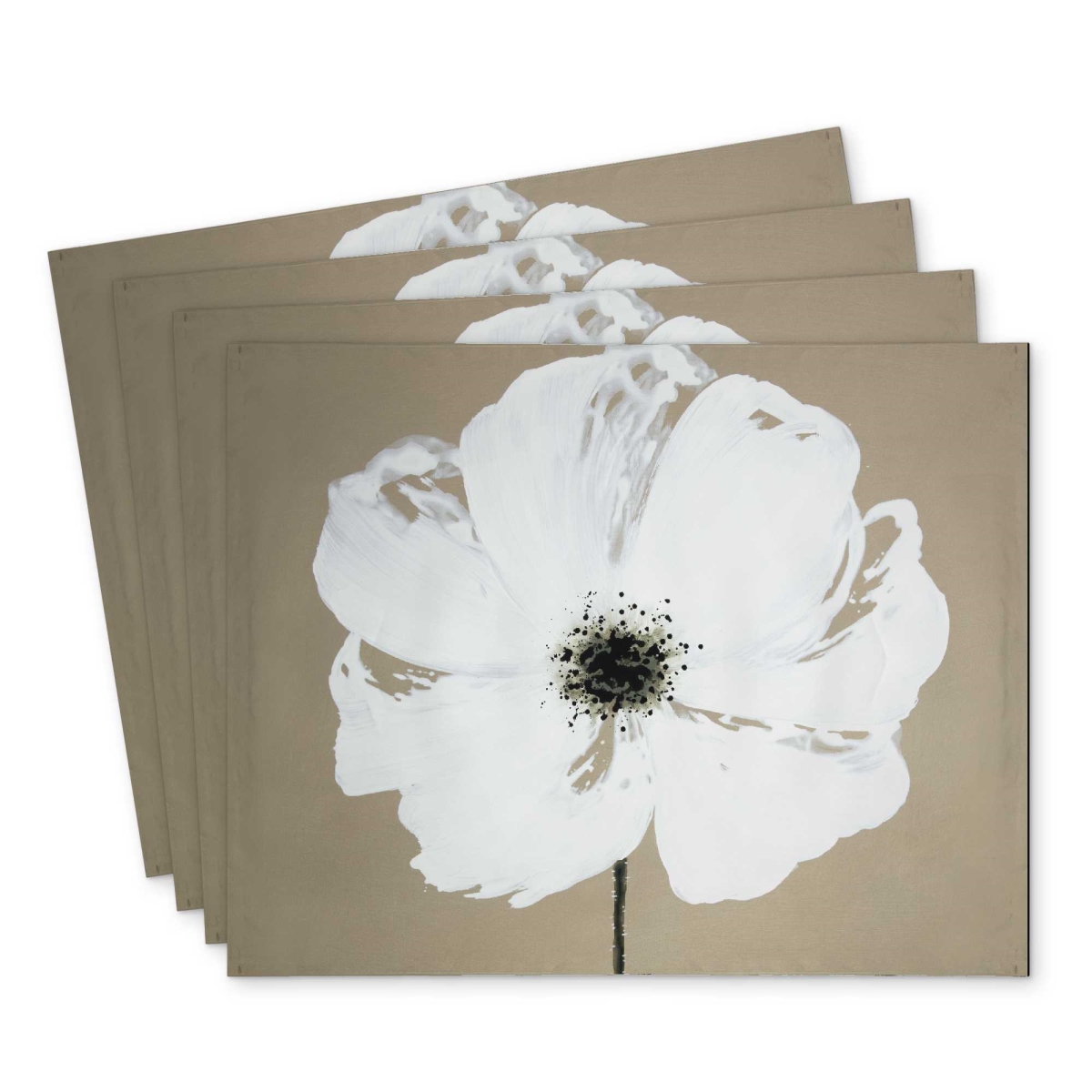 Picture of Begin Home Decor C4PP1418LJK3GX 14 x 18 in. Abstract Color Splash Flower Placemat - Polyester Home Decor - Set of 4