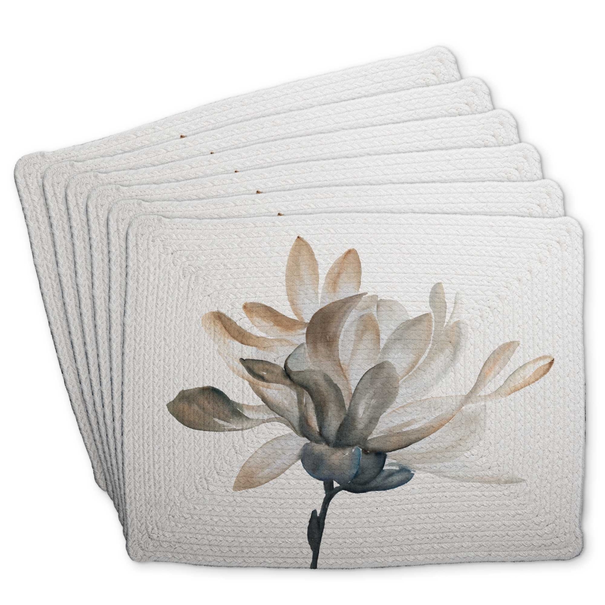 Picture of Begin Home Decor C6BP141888LOYK 14 x 18 in. Softness Braided Polyester Placemats - Stylish - Set of 6