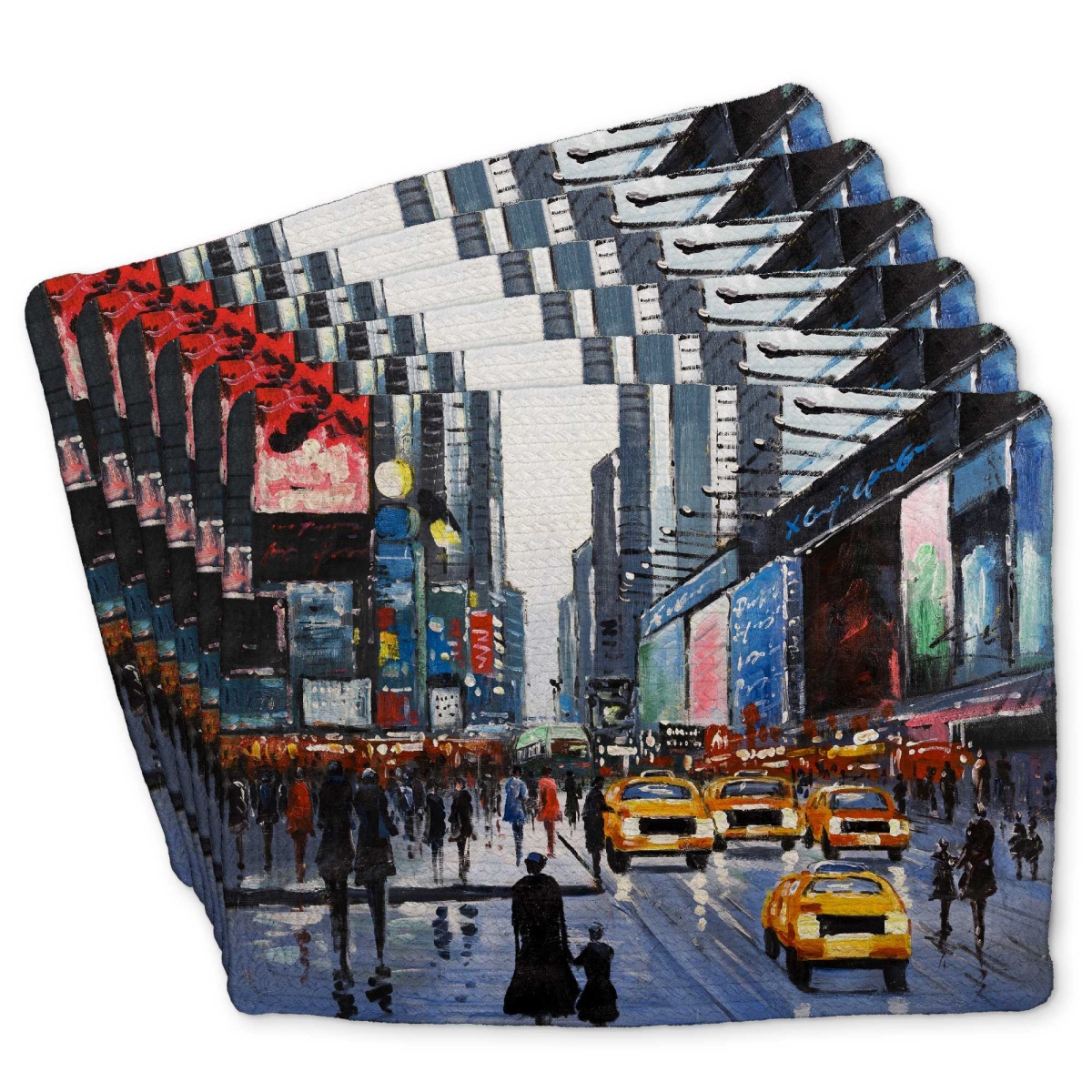 Picture of Begin Home Decor C6BP1418EDHL4S 14 x 18 in. Peak Hour Braided Polyester Placemats for Stylish Home Decor - Set of 6