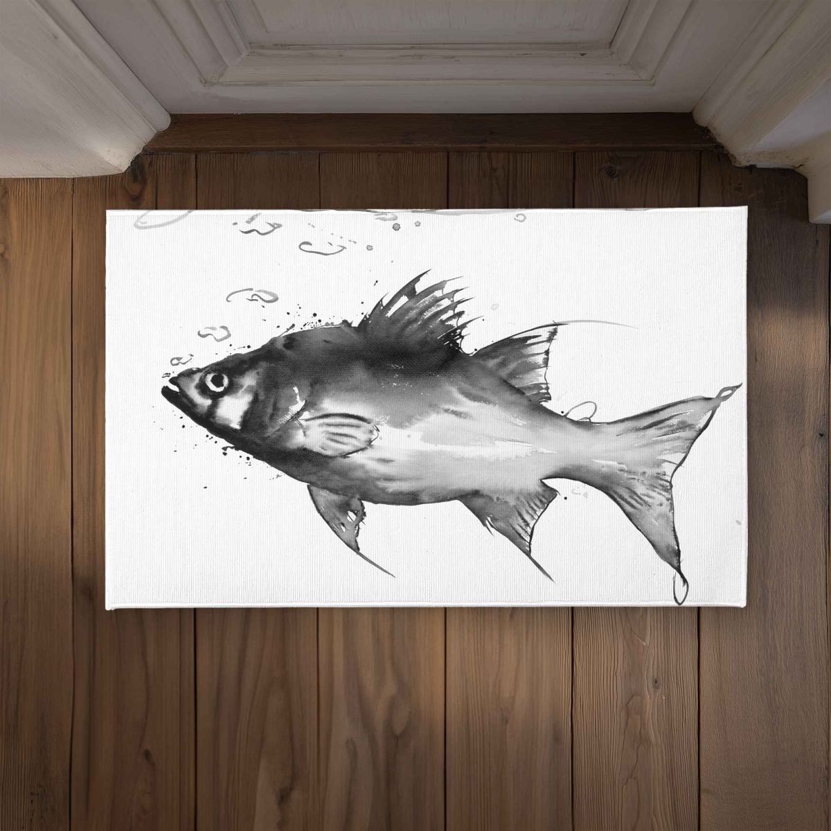 CODM2134VPUBUI 21 x 34 in. Swimming Fish Door Mat - Illustrative Animals Home Decor