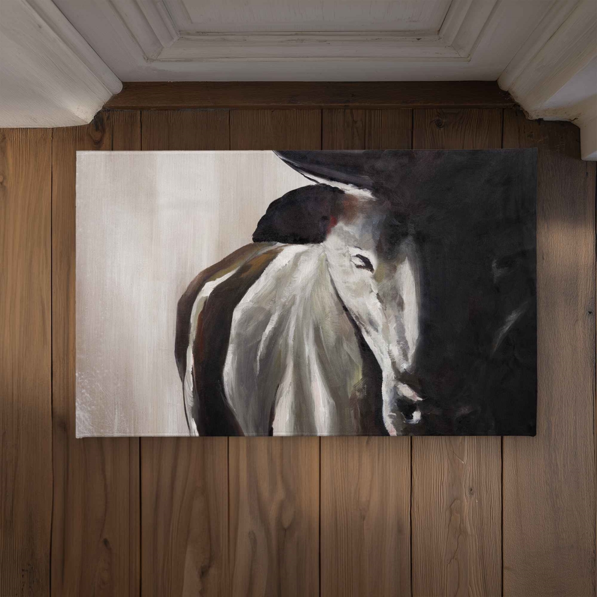 CODM2134YAAGZC 21 x 34 in. Bull Head Front View Door Mat - Western Brown Home Decor
