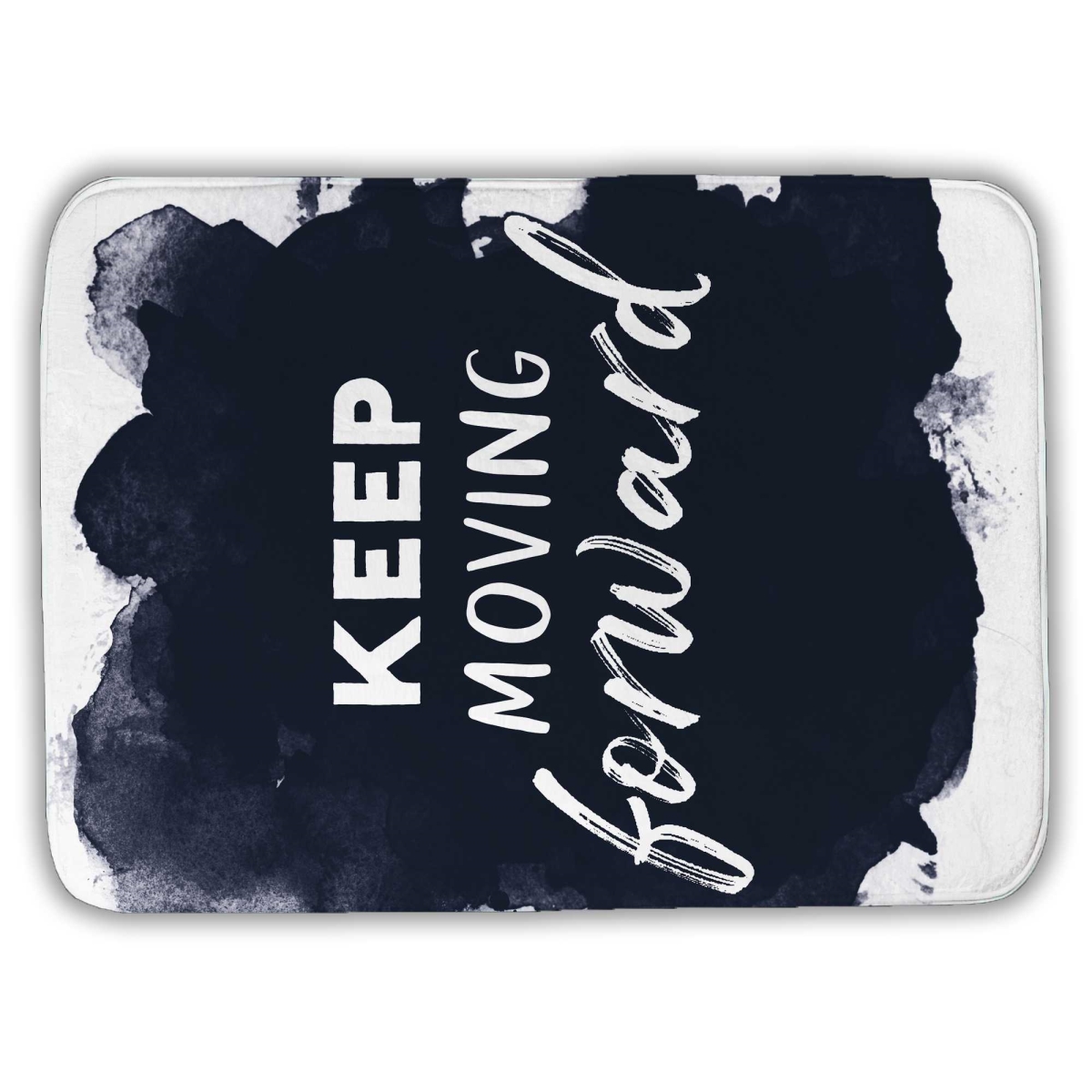 C1BM1724G436QB 17 x 24 in. Keep Moving Forward - Minimalist White Bath Mat