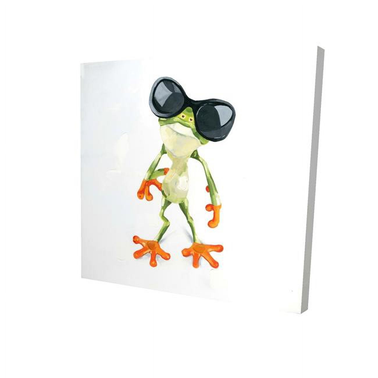 8 x 8 in. Funny Frog with Sunglasses-Print on Canvas
