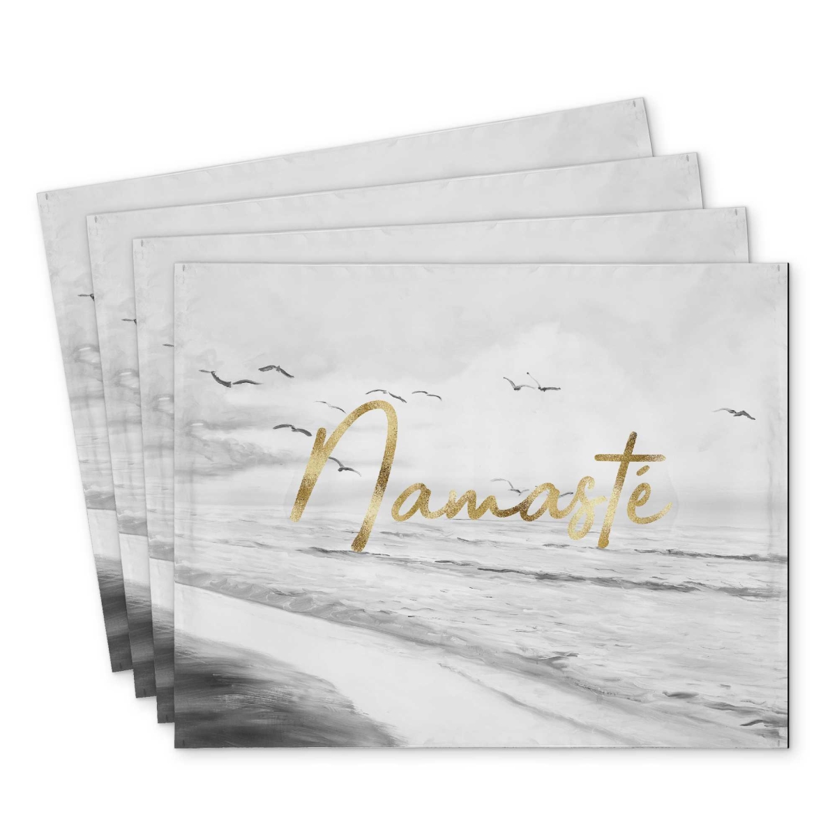 Picture of Begin Home Decor C4PP14186TH9LA 14 x 18 in. Namaste Polyester Placemat for Elegant - Stylish Design - Set of 4