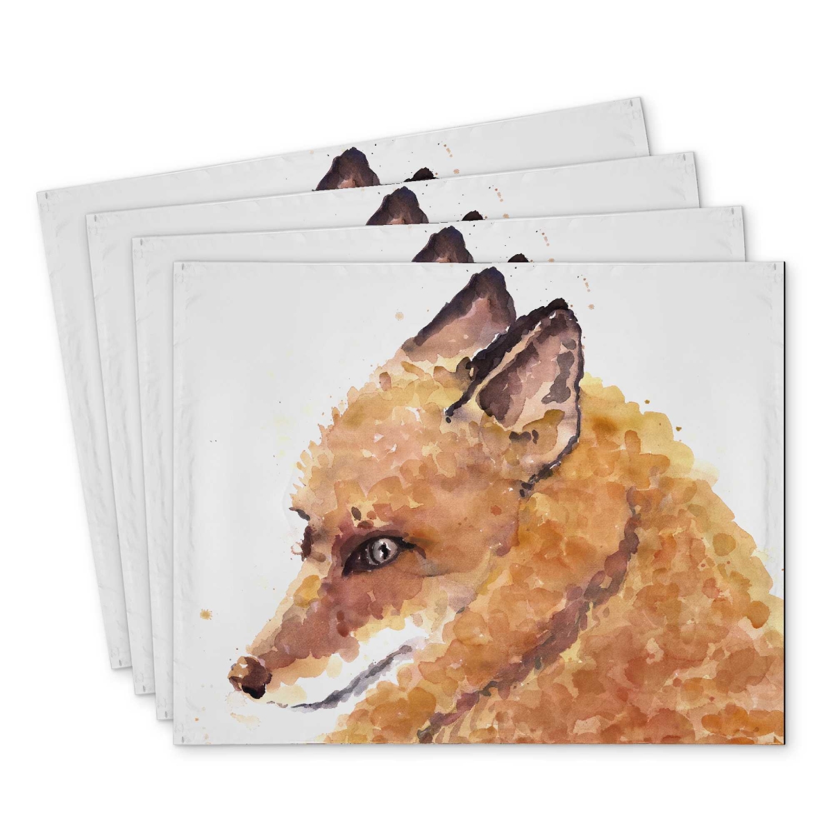 Picture of Begin Home Decor C4PP1418DPSWCP 14 x 18 in. Fox Polyester Placemat - Stylish Home Decor Accent - Set of 4