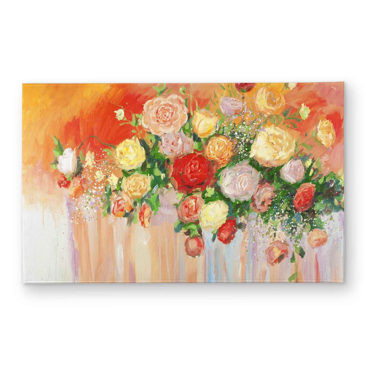 CODM2134G4C2KN 21 x 34 in. Bouquet of Multicolor Abstract Flowers Door Mat - Home Decor