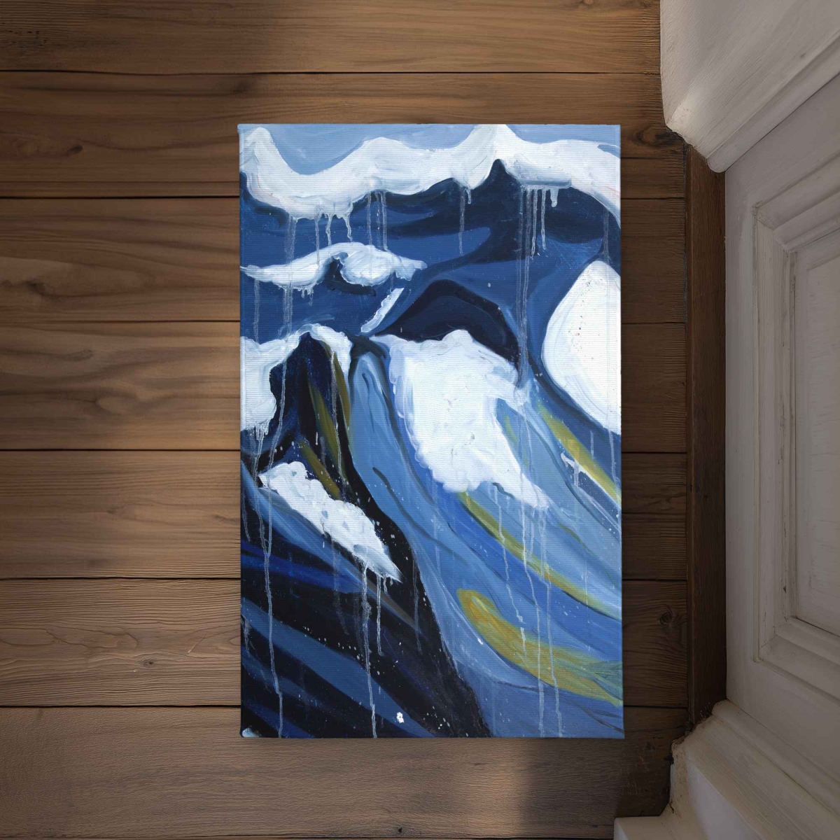 CODM2134NPB63G 21 x 34 in. Wave in Motion Bedroom Coastal Indoor & Outdoor Door Mat