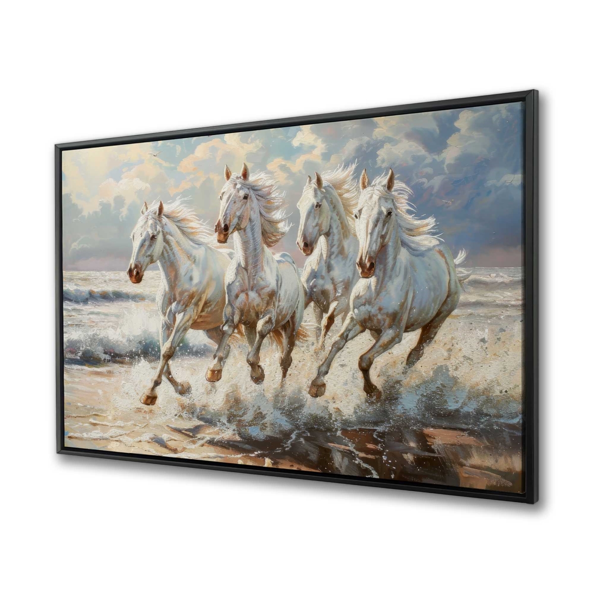 C1FC3648CVB2AK 36 x 48 in. Splash - Brown Framed Canvas Art - Stylish Accent