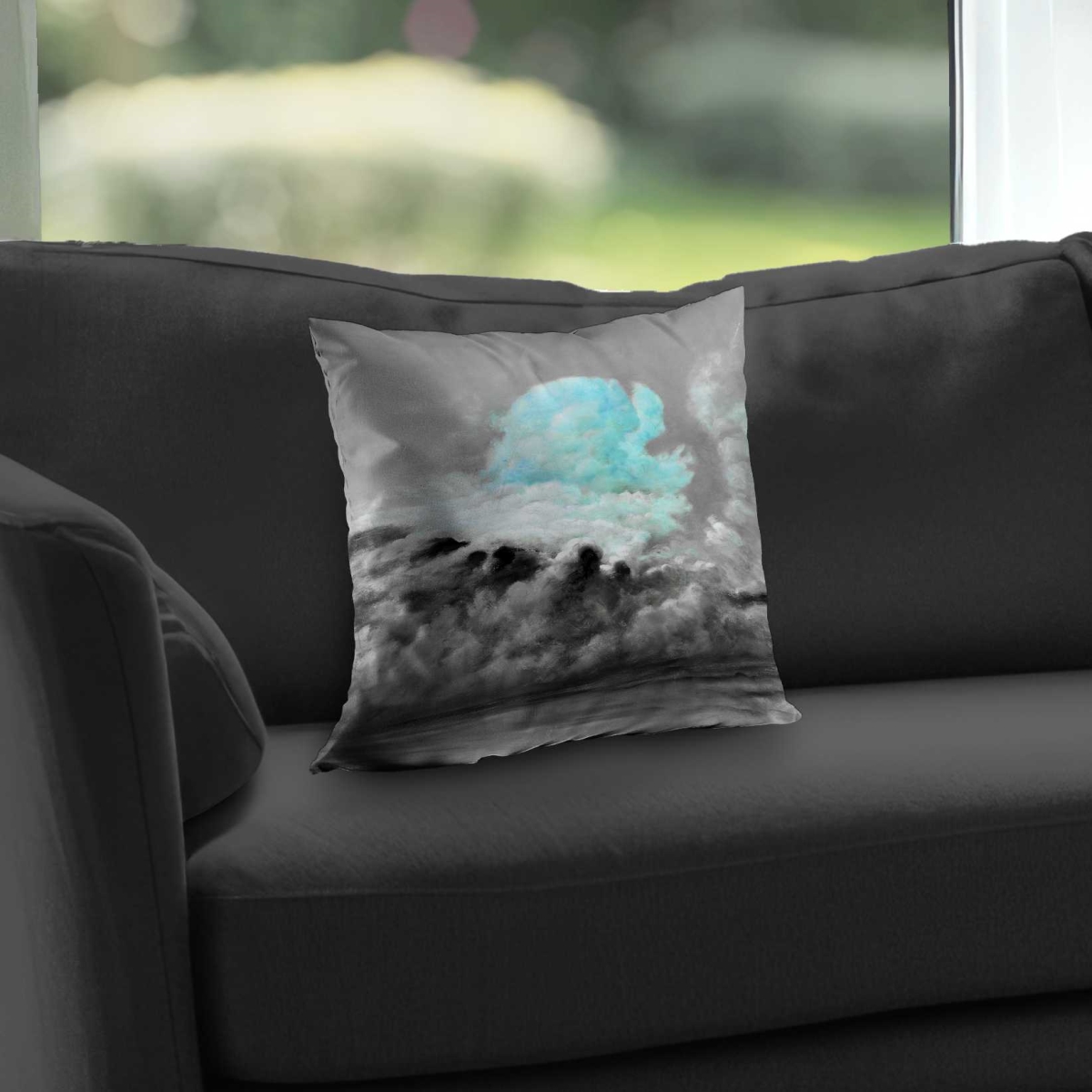 C1PC141410T1CU 14 x 14 in. Blue Clouds - Scenic Poly Twill Throw for Home Decor