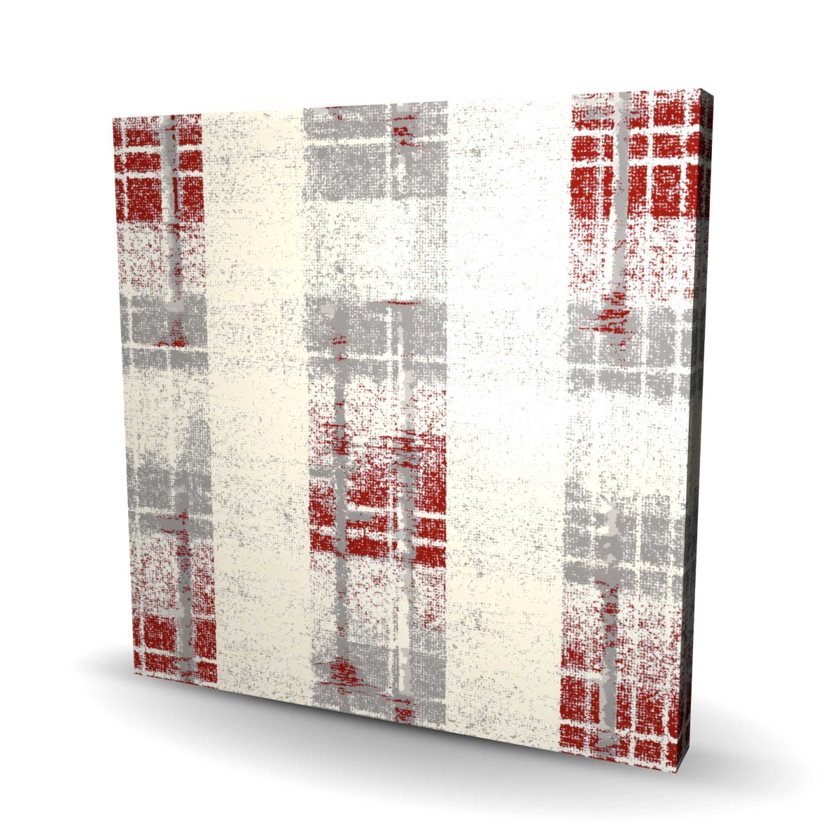 C1RC3636HA4WA1 36 x 36 in. Grunge Red Pattern - Gray Canvas for Stylish Home Decor