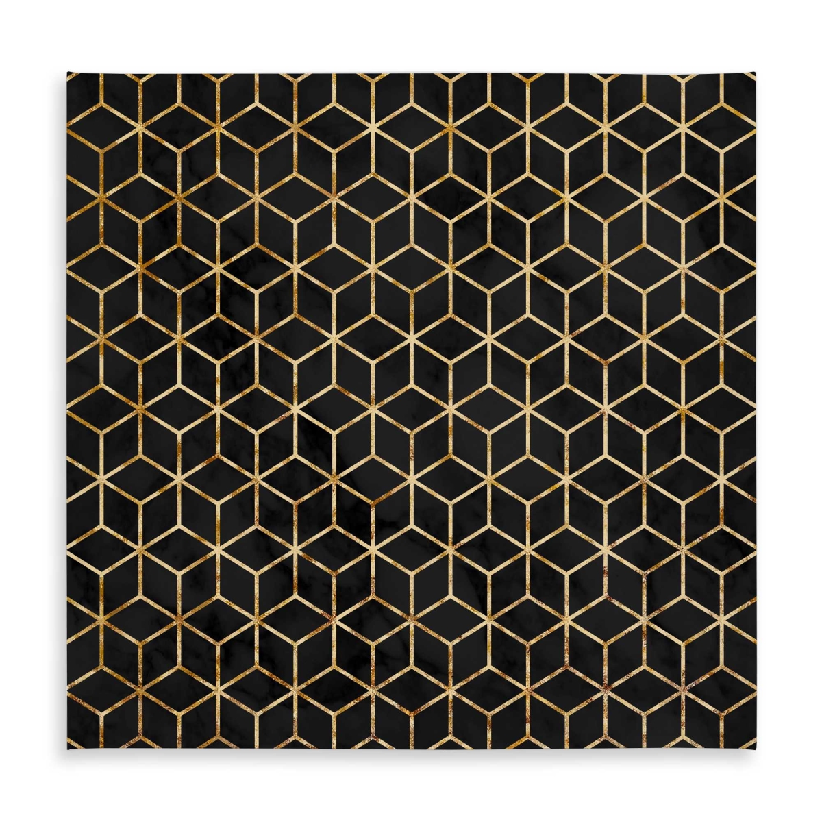 Picture of Begin Home Decor C1TC5858ANMAGH 58 x 58 in. Symmetry Gold Pattern Tablecloth - Indoor & Outdoor Home Decor