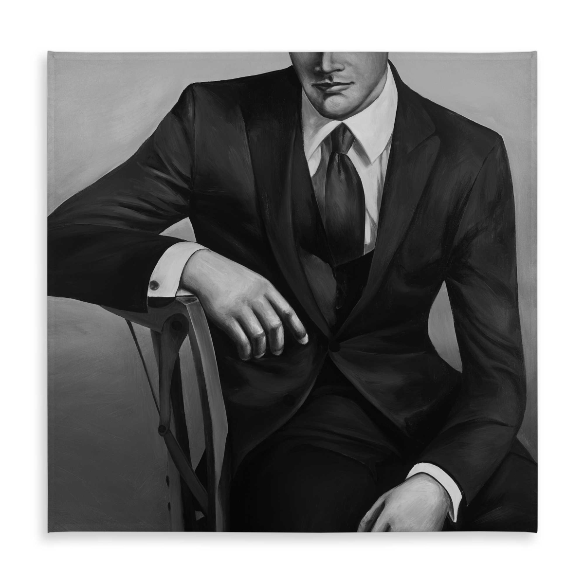 Picture of Begin Home Decor C1TC5858D4MR36 58 x 58 in. Businessman Tablecloth - Contemporary Indoor & Outdoor Decor