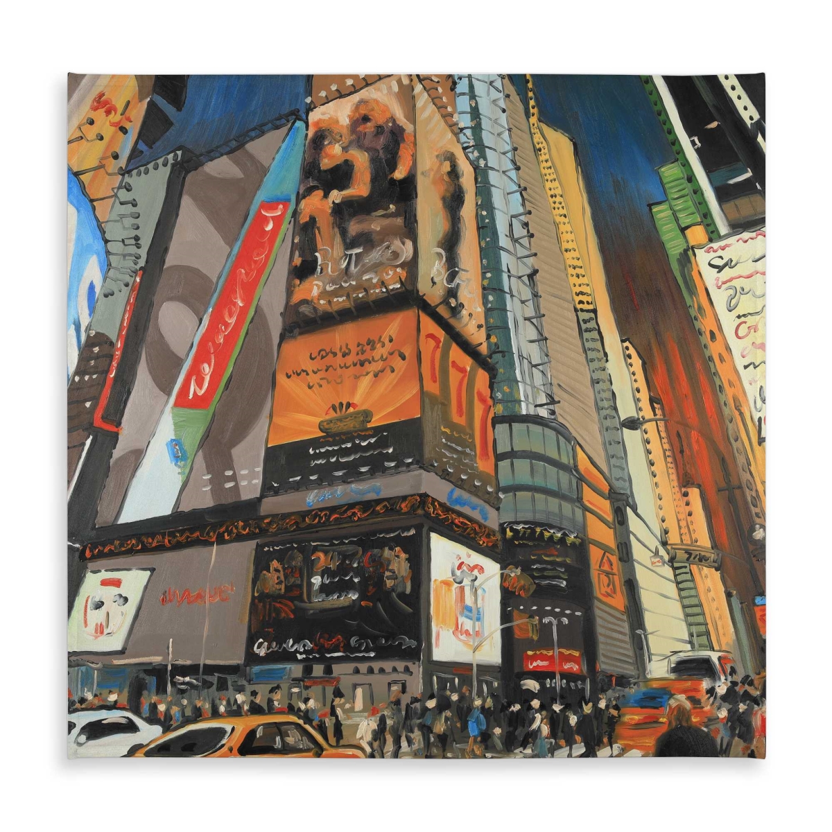 Picture of Begin Home Decor C1TC5858ESX16V 58 x 58 in. Illuminated York City Street Tablecloth - Indoor & Outdoor