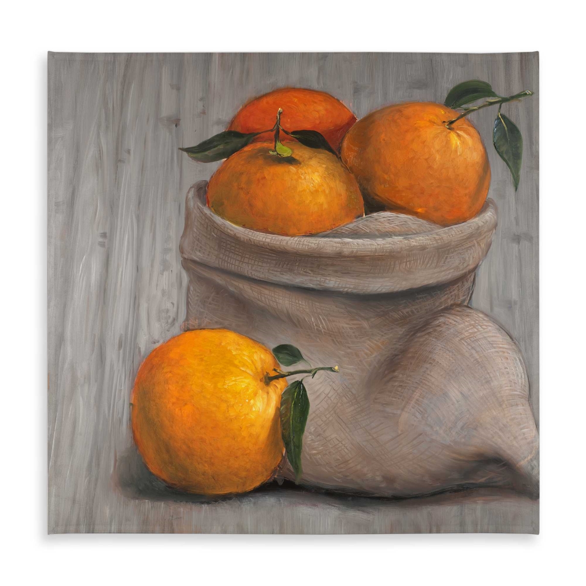 Picture of Begin Home Decor C1TC5858V30GH9 58 x 58 in. Bag of Oranges Tablecloth - Hyperrealist Kitchen Decor