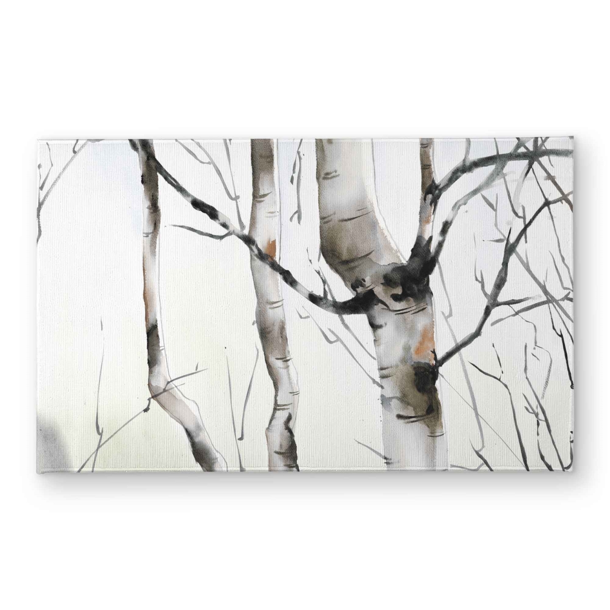 CODM21343AUGJ4 21 x 34 in. Three Birches Trees - Minimalist Office Indoor & Outdoor Door Mat